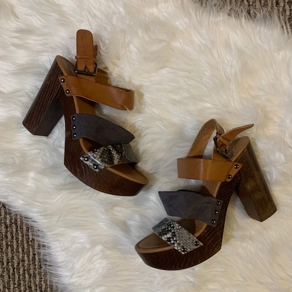 Madden Girl Shoes - Madden Girl Platform Sandals Faux Snake Skin Sz 9